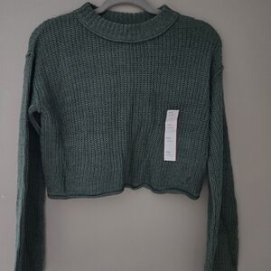 Wild Fable Teal Knit Crop Top